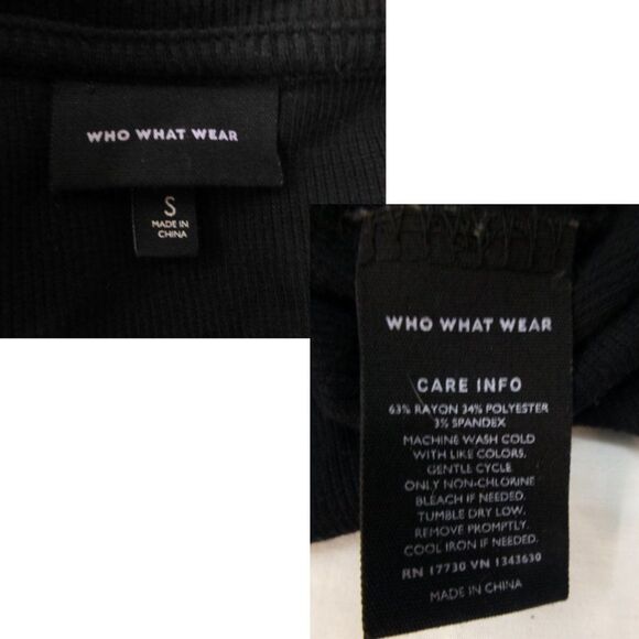 Who What Wear Black Long Sleeves Double Ruffle Sleeves Top - Picture 5 of 9